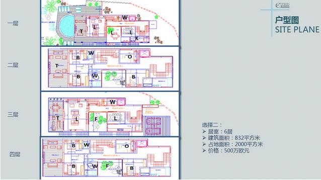 伯纳斯海滨别墅户型图